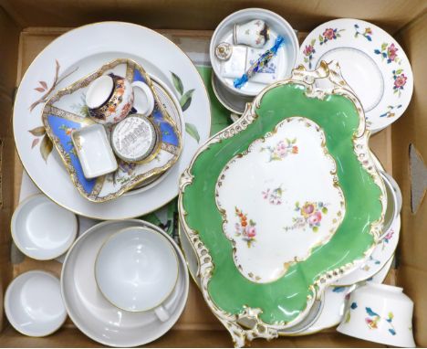 Royal Worcester Evesham dinnerwares, a continental dish, trinket pots, Wedgwood Chinese Flowers cups and saucers, etc. **PLEA