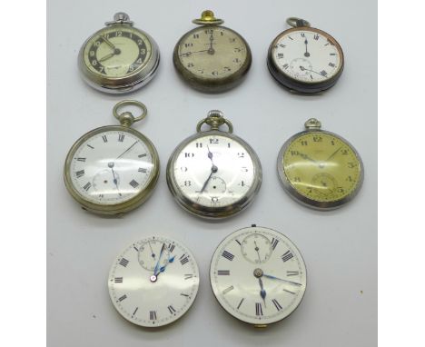 Pocket watches and movements, some a/f 