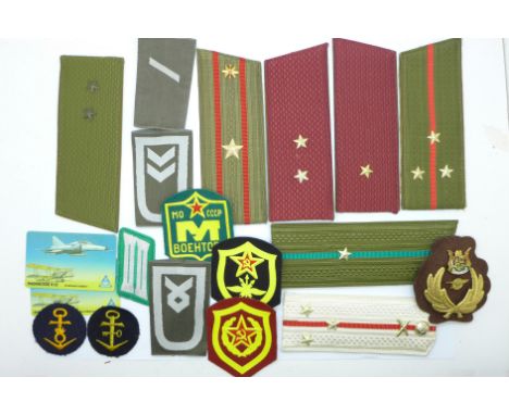 Military epaulettes, etc. 