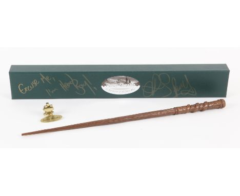 Harry Potter - A Signed & Inscribed Percy Weasley Replica Wand. Boxed, by Noble Collection, signed & inscribed But everyone k