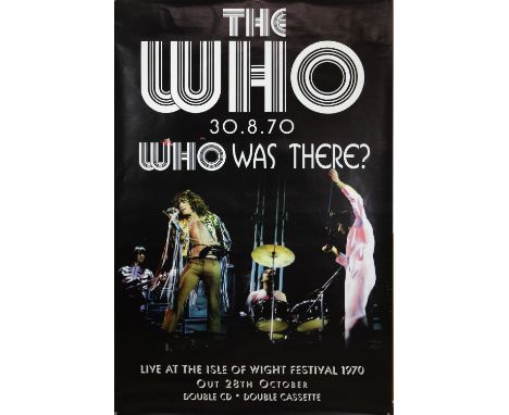 The Who - Who was there? Promotional poster, rolled, 40 x 60 inches. 
