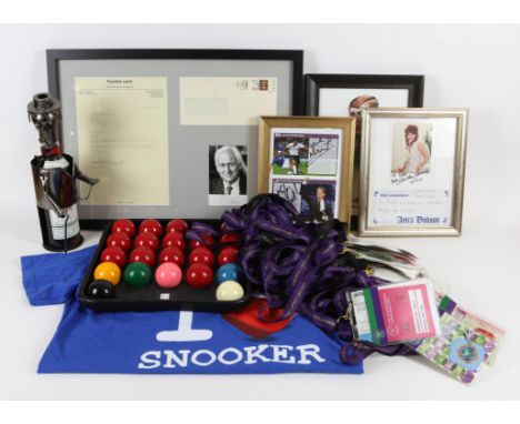 Collection of sporting Memorabilia and other Autographs, Including framed signatures from Rudd Gullitt, Jamie Redknapp, Kyle 