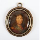 Miniaturportrait Louis XIV, Jean Petitot (1607-1691) zugeschrieben