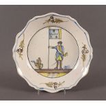 Teller "Liberté", Fayence, Frankreich, um 1800