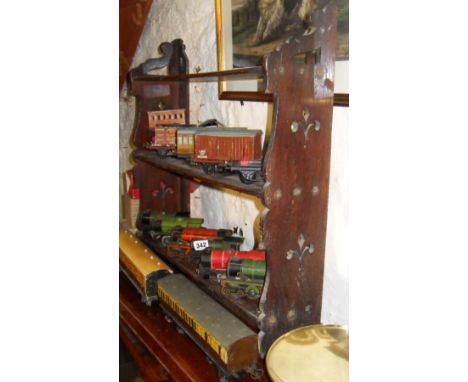 Victorian three-shelf wall shelves