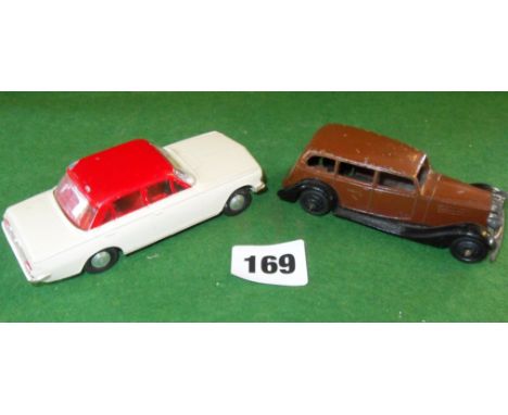 Rare Dinky Toys Vauxhall DX14 1935, and a 1963 Spot-On Vauxhall Cresta