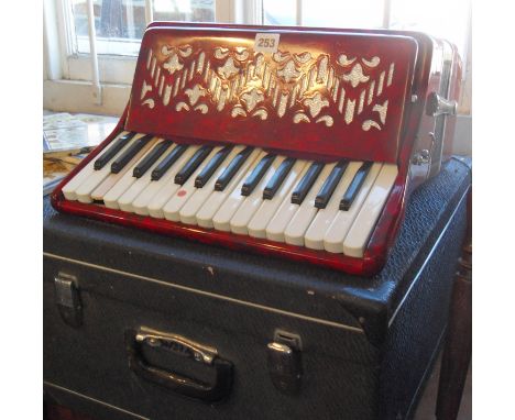 Stella piano accordion in case