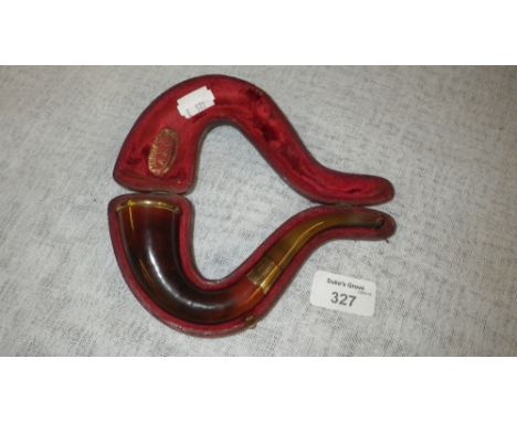 A pipe with gold plated mounts by Albert Baker