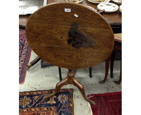 A George III oak tripod table