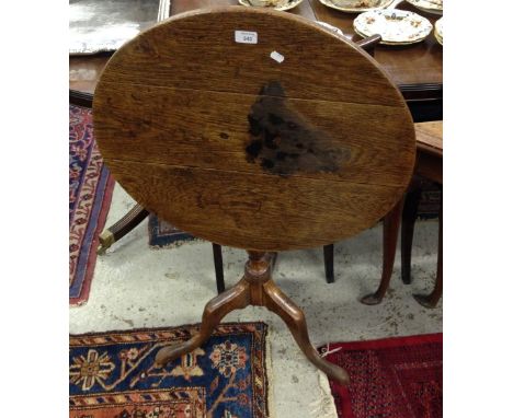 A George III oak tripod table