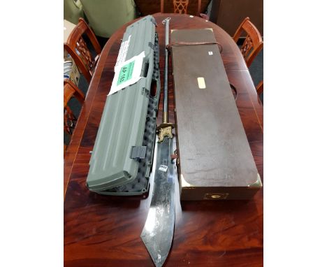 QUANTITY OF MOVIE PROPS, WEAPONS AND CASES