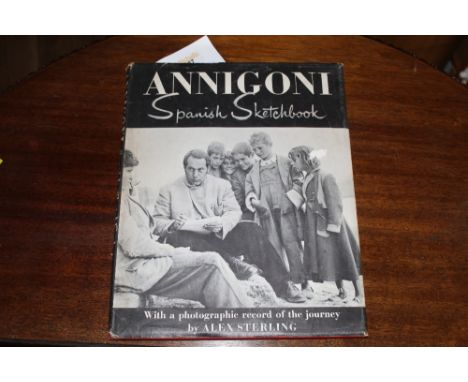 Annigoni Spanish Sketch book with photographic record of the journey by Alex Sterling.