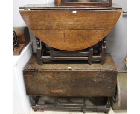 Two 18th century oak gate leg tables.