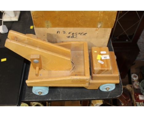 An Adventure Playthings model pick up truck (wooden).