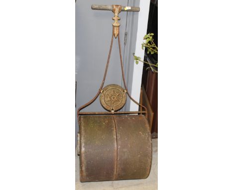 A Victorian garden roller, width 52 cm