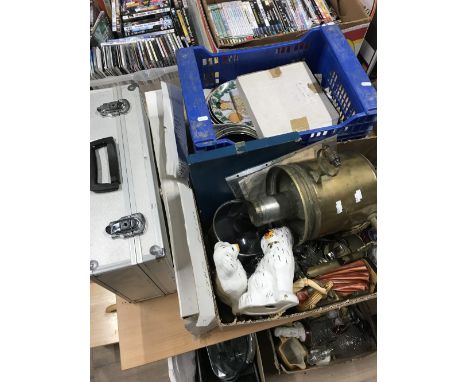2 BOXES & METAL CASE & BAROMETER