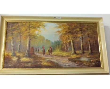 1 LARGE HUNTING SCENE