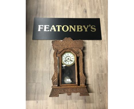 WALL CLOCK IN WOOD FRAME