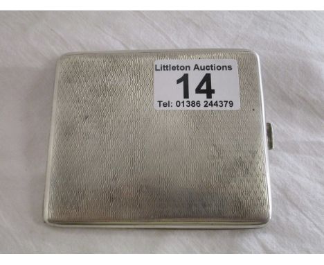 Hallmarked silver cigarette case by Asprey - Approx 121g