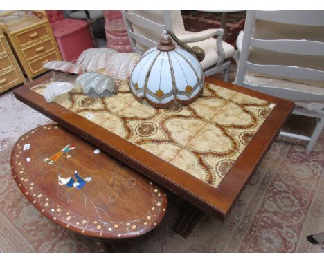 Retro tile-top coffee table