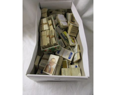 Large box of cigarette cards