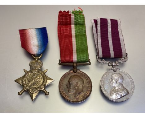 Army Meritorious Service medal, Geo V (14718 PTE. W.J. FRANKUM. 1/HANTS), renamed in impressed upright capitals.  Awarded 17t