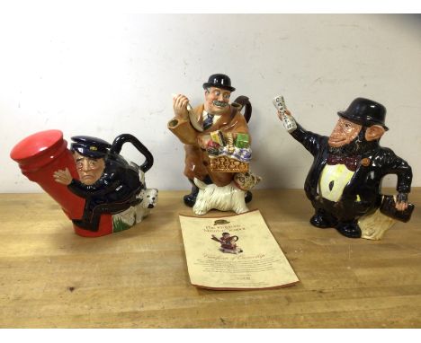 A group of novelty china teapots including a Ringtons Mourice Ltd Edition of 7500, (25cm h), a teapot in the form of a chimpa