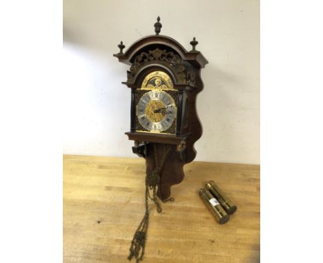 A Dutch Zaansae Zaandam wall clock (57cm h)