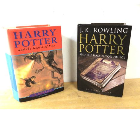 Harry Potter and The Goblet of Fire, Bloomsbury Publishing, first edition, The Half Blood Prince, also first edition (2)