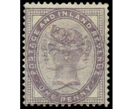 GREAT BRITAIN 1881 1d lilac die II, showing clear (reverse) offset on face of portrait and parts of frame (SG 172 var), unuse