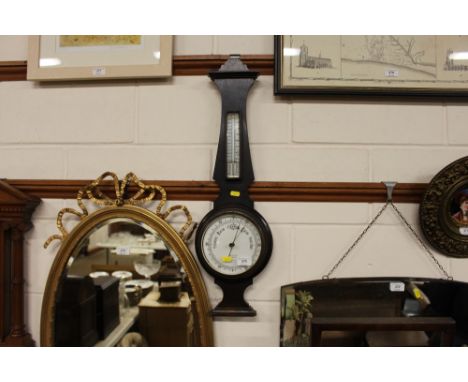 A 20th Century oak cased barometer