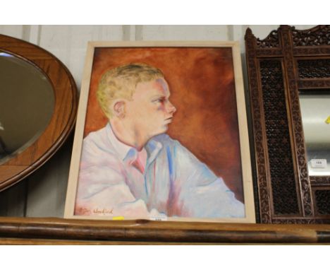 A modern oil on canvas portrait study 