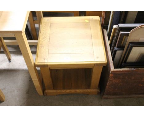 A light oak two tier coffee table