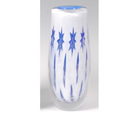 Ronald Stennett-Willson (1915-2009) for Wedgwood - An art glass vase, having cased and trailing stylised flower head and stem