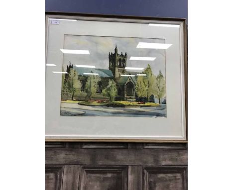 ORIGINAL WATERCOLOUR BY J R BENSONdepicting Paisley AbbeyMounted, framed and under glass