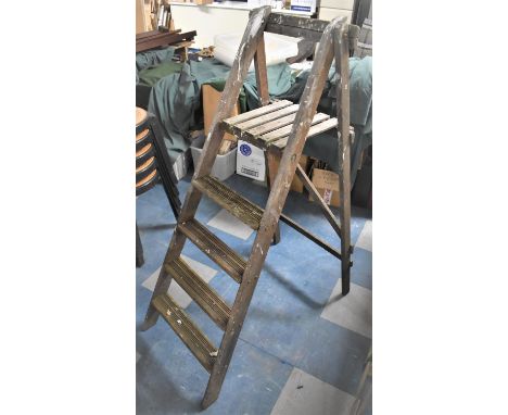 A Vintage Five Step Step Ladder 