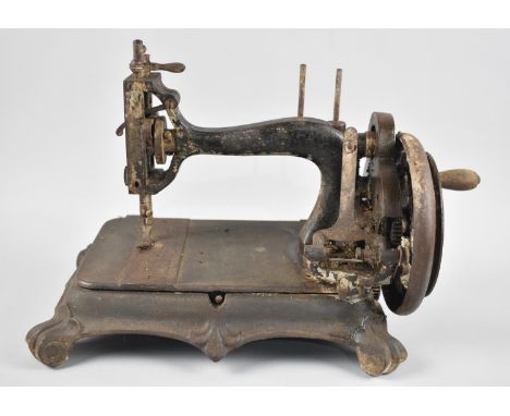 A Vintage Manual Sewing Machine Mechanism Seized 