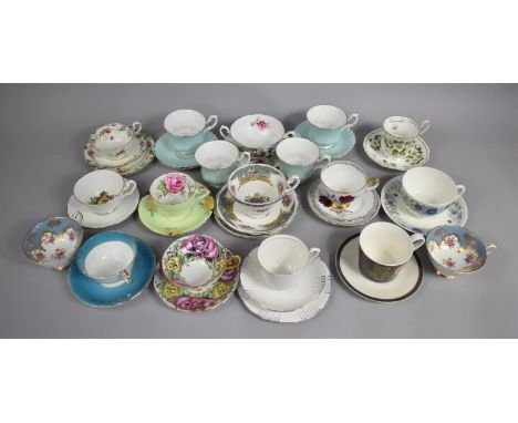 A Collection of Various Tea Cups and Saucers to Include Paragon, Royal Albert, Taylor &amp; Kent Cabinet Cup and Saucer, Vari