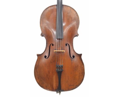 Good 19th century German violoncello labelled Antonius et Hieronimus Fr. Amati..., the two piece back of faint medium to fine