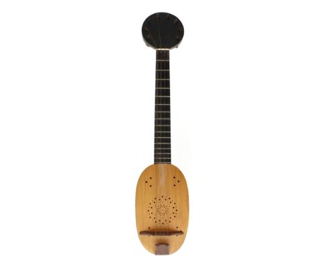 Rare and unusual modern Guitarra Moresca commissioned and made through the Ivor Mairaints Music Centre, with bowl shaped back