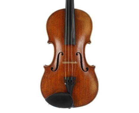 Good German violin labelled Carlo Storioni, Cremonensis Faciebat, 1894, the two piece back of broad curl with similar wood to