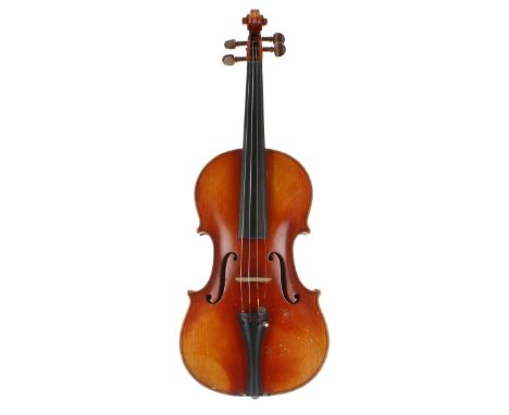 French viola labelled Jerome Thibouville-Lamy &amp; Co on the treble side, 15 1/2", 39.40cm 