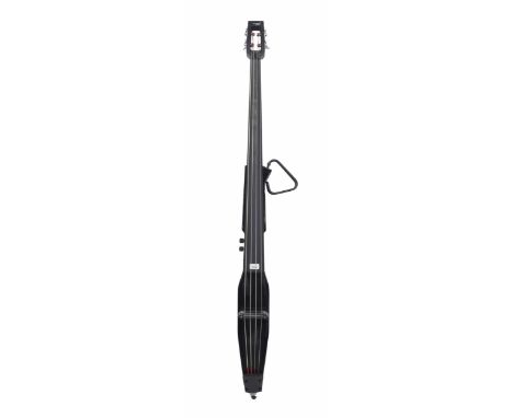 Rocketmusic Stagg electric stick double bass, metallic black finish, 63" long overall, soft case 