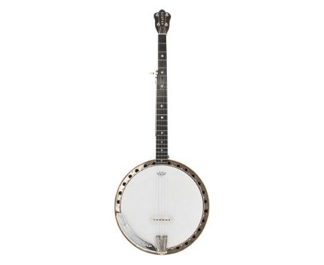 Cooper five string banjo, with 11" skin and mother of pearl diamond marker inlay to the fretboard, hard fitted case  *There i