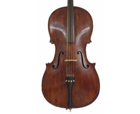 Neuner &amp; Hornsteiner violoncello circa 1890, the two piece back of plainish wood with similar wood to the sides and head,