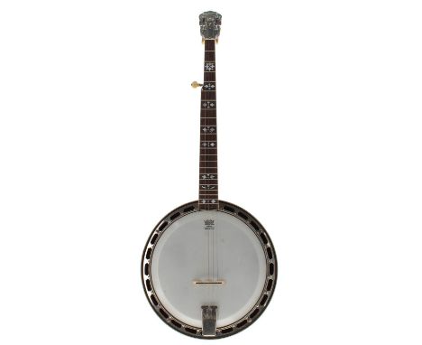 Good Gibson "Ball Bearing" Mastertone five string banjo with replacement neck made by Adrian Farmer, bearing the trademark Gi