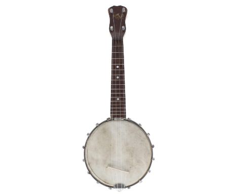 Slingerland May-Bell ukulele banjo circa 1920s/early 1930s, with birds eye maple back and sides, 6.75" skin, mother of pearl 