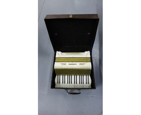Vintage Carmen accordion, in fitted case 
