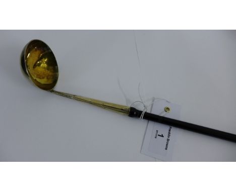 A modern Edinburgh silver punch ladle, 40cm long 