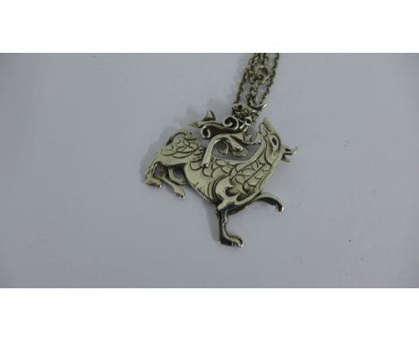 Ola M Gorie Scottish silver pendant necklace on silver chain 